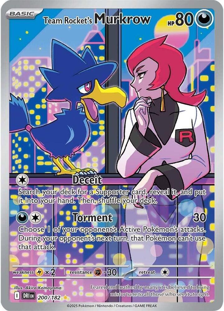 Team Rockets Murkrow - 200/182 - Illustration Rare